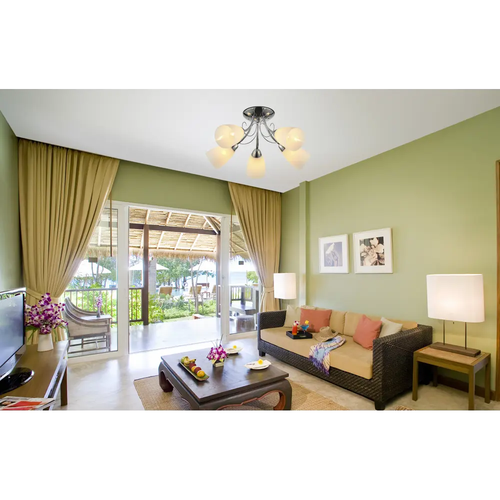 Люстра потолочная JLIGHT GALA 5 ламп 20 м², цвет хром/белый 84534219 STLM-2173027  - Вид №9