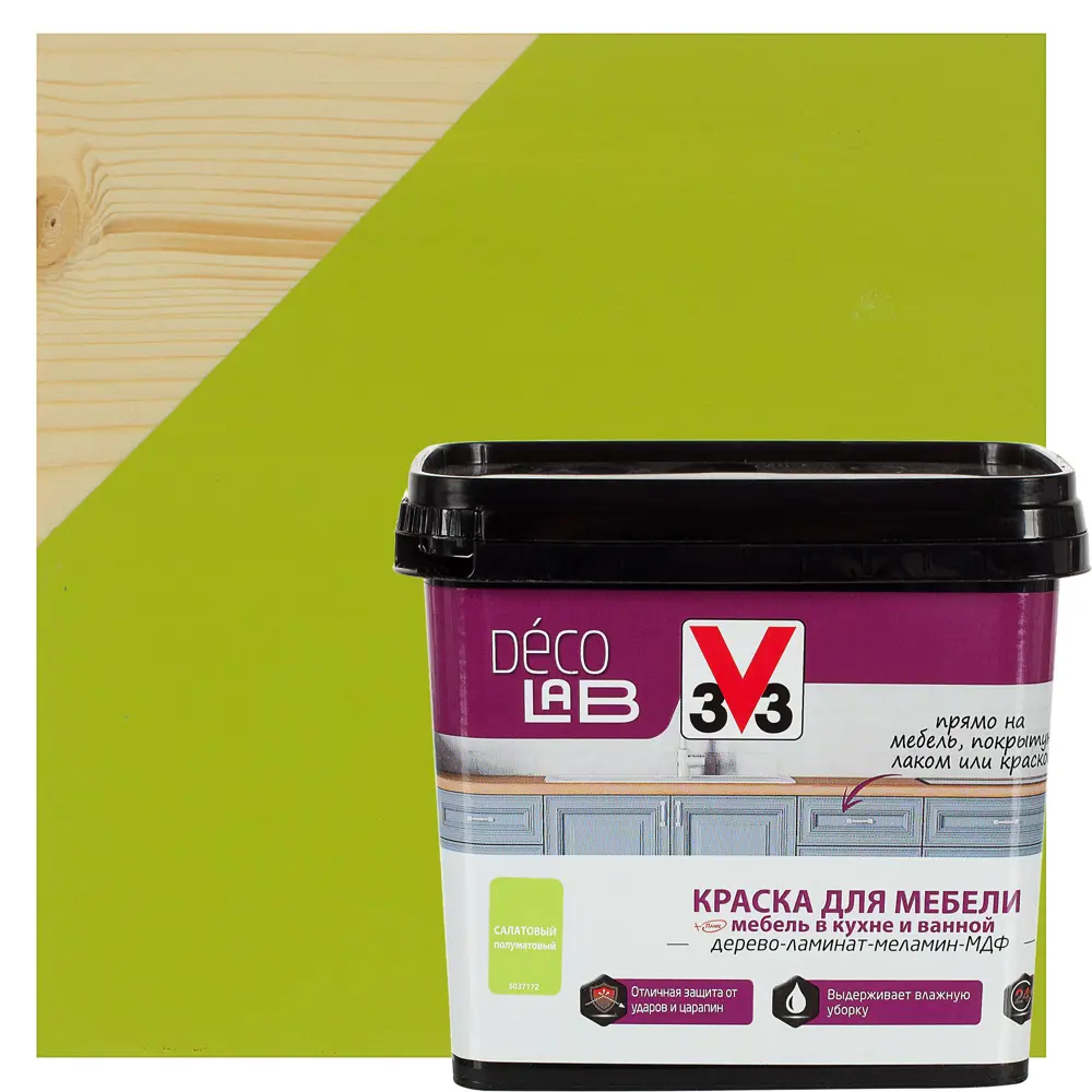 Краска для мебели V33 Decolab цвет салатовый 0.75 л STLM-2054855