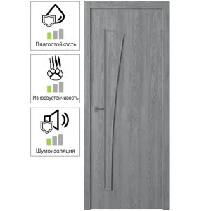 Дверь межкомнатная Белеза глухая финиш-бумага ламинация цвет дуб тернер серый 60x200 см