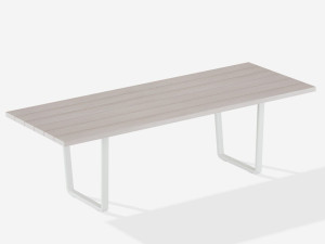 Деревянный алюминиевый прямоугольный садовый стол