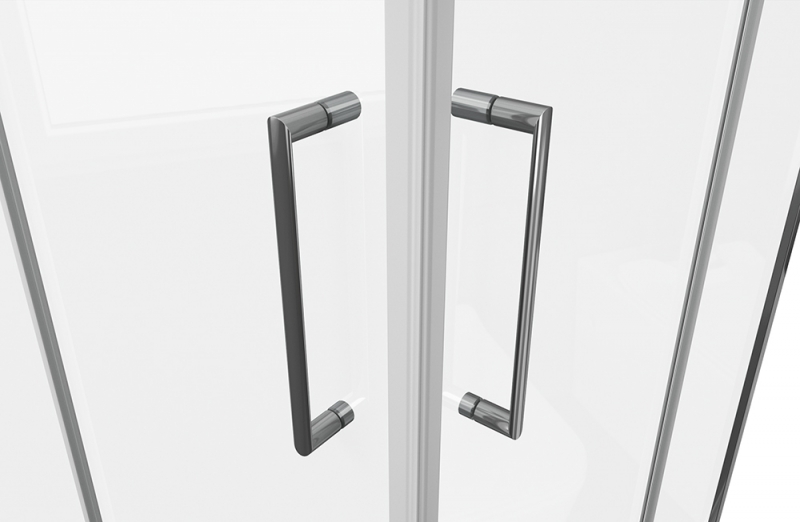 Душевое ограждение (без поддона), две раздвижные двери LINE BS090.2202A bravat - Вид №4