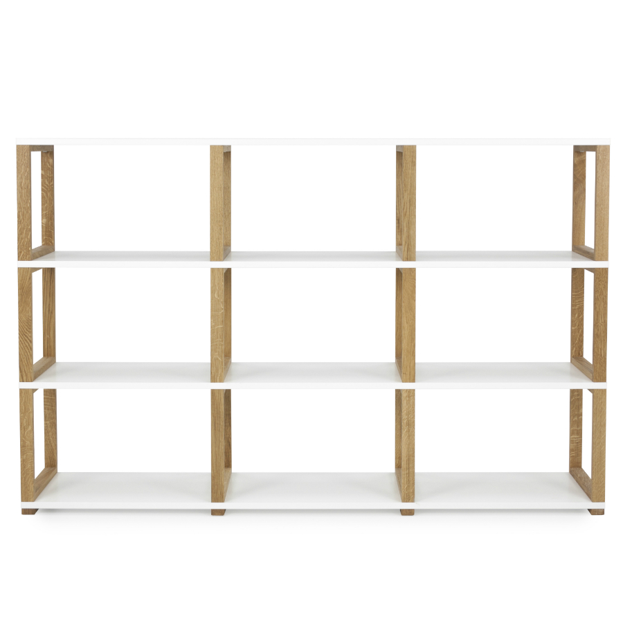 Стеллаж Tenzo Art, 118x178x36 см, дуб, белый 2333001 - Вид №2