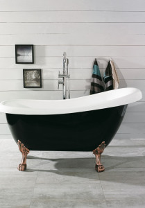 195 Bathtub Old England 156 Черный / Белый, Античный (Копия  Noro  Черный