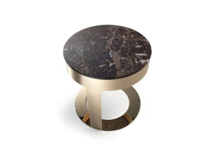 Журнальный столик из металла и мрамора