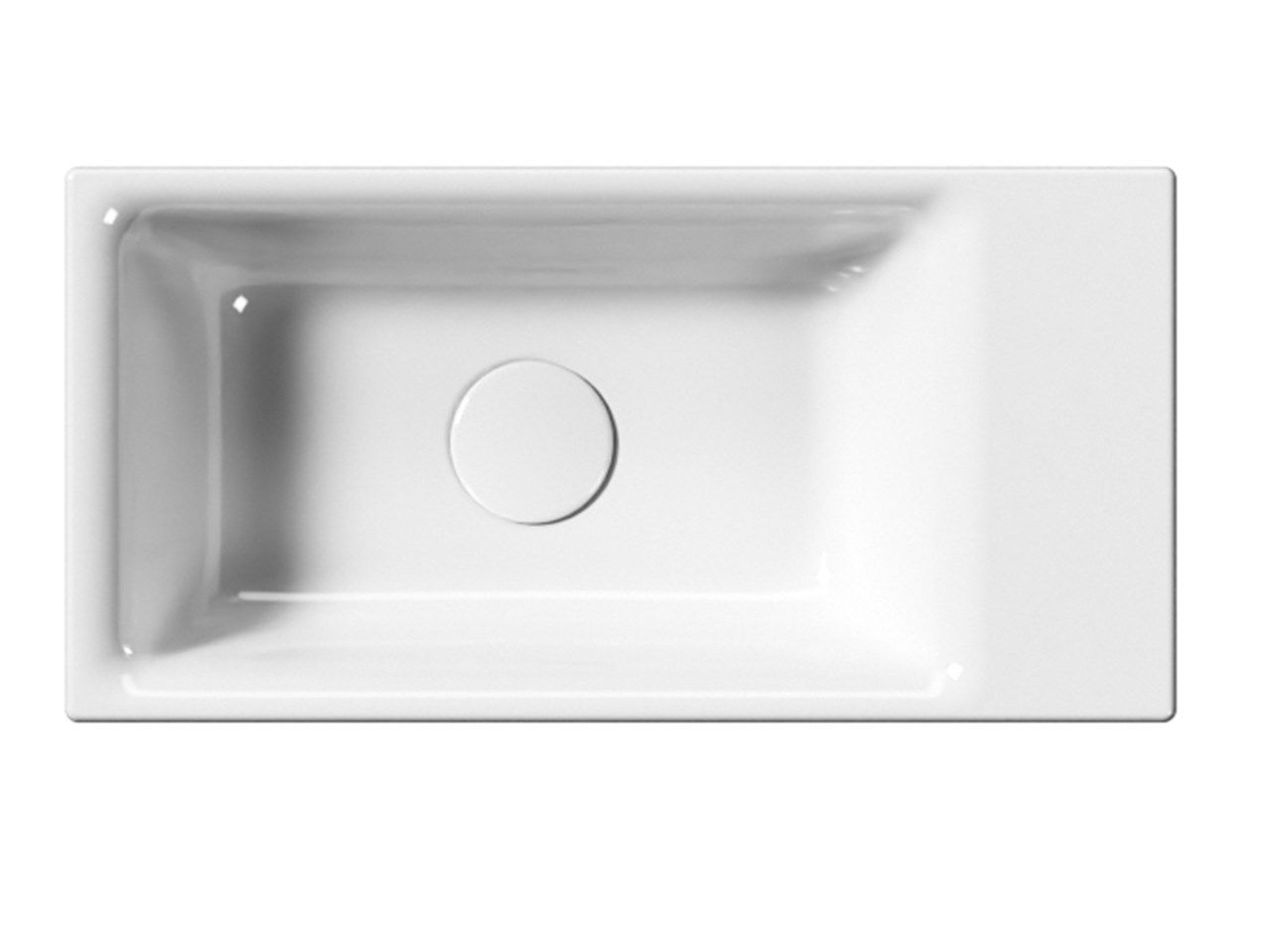 Керамическая подвесная прямоугольная ручная мойка с держателем для полотенец GSI ceramica Nubes ARCH-00135837 - Вид №1