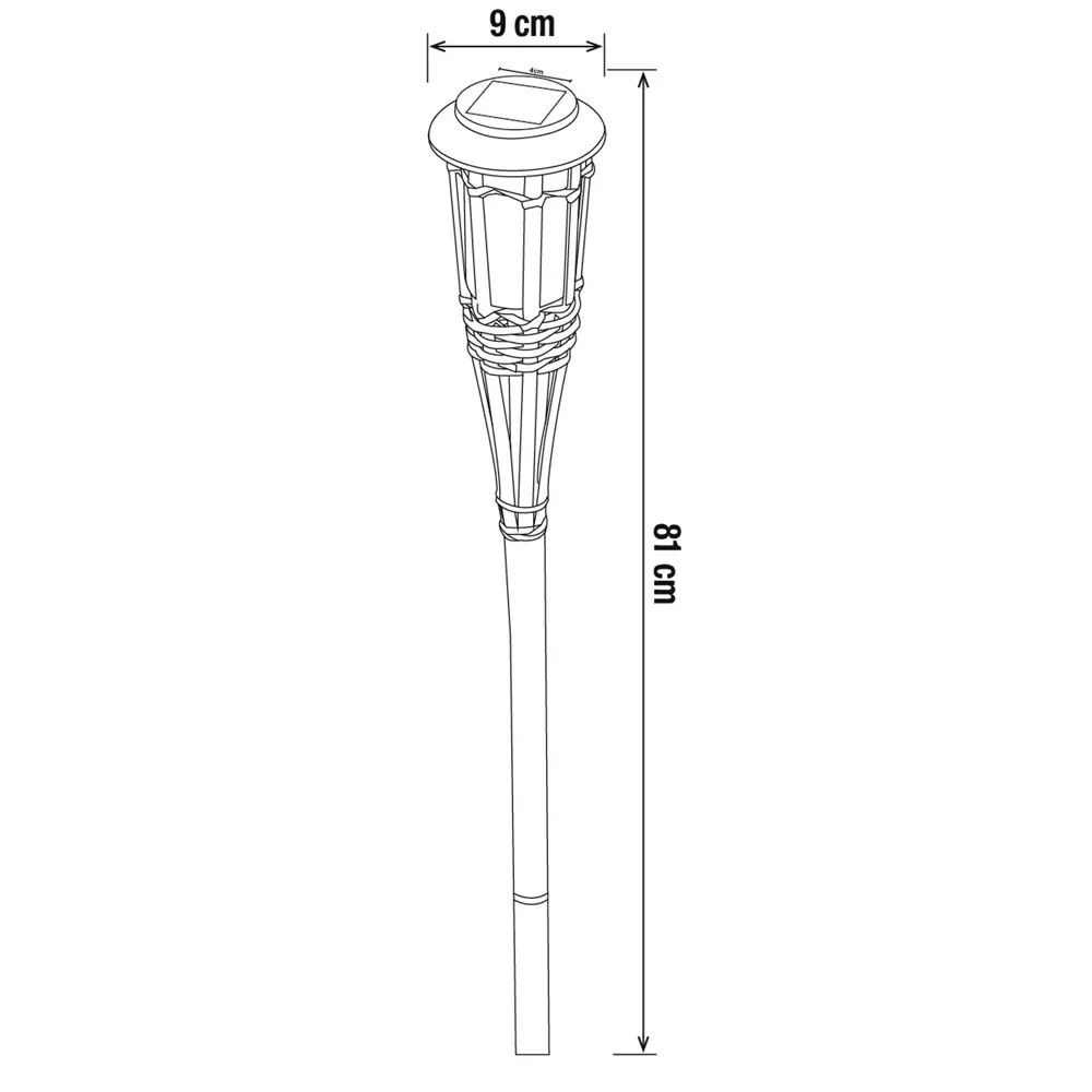 Садовая подсветка Inspire Bamboo на солнечных батареях, эффект пламени, бамбук STLM-2089727 - Вид №5