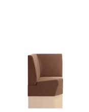 Space 252 Модульная система сидений. Сиденье и спинка мягкие. Ламинат спереди, сбоку и сзади (толщина стороны 2 см). Угловой модуль. Спинка H 87 см. Et al. Space