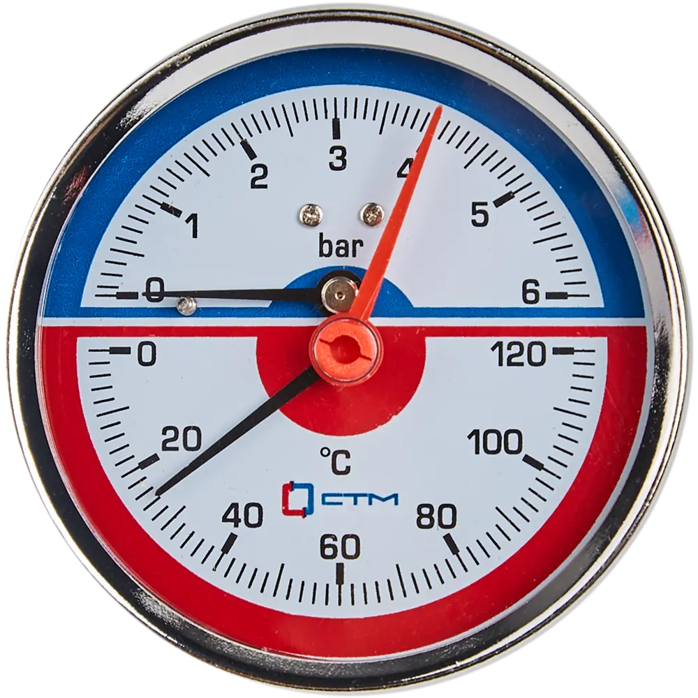 Термоманометр горизонтальный, 1/2", 120 град, 6 бар Santreyd STLM-2000102