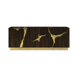 0-183 Буфет Lapiaz из черного дерева Boca Do Lobo