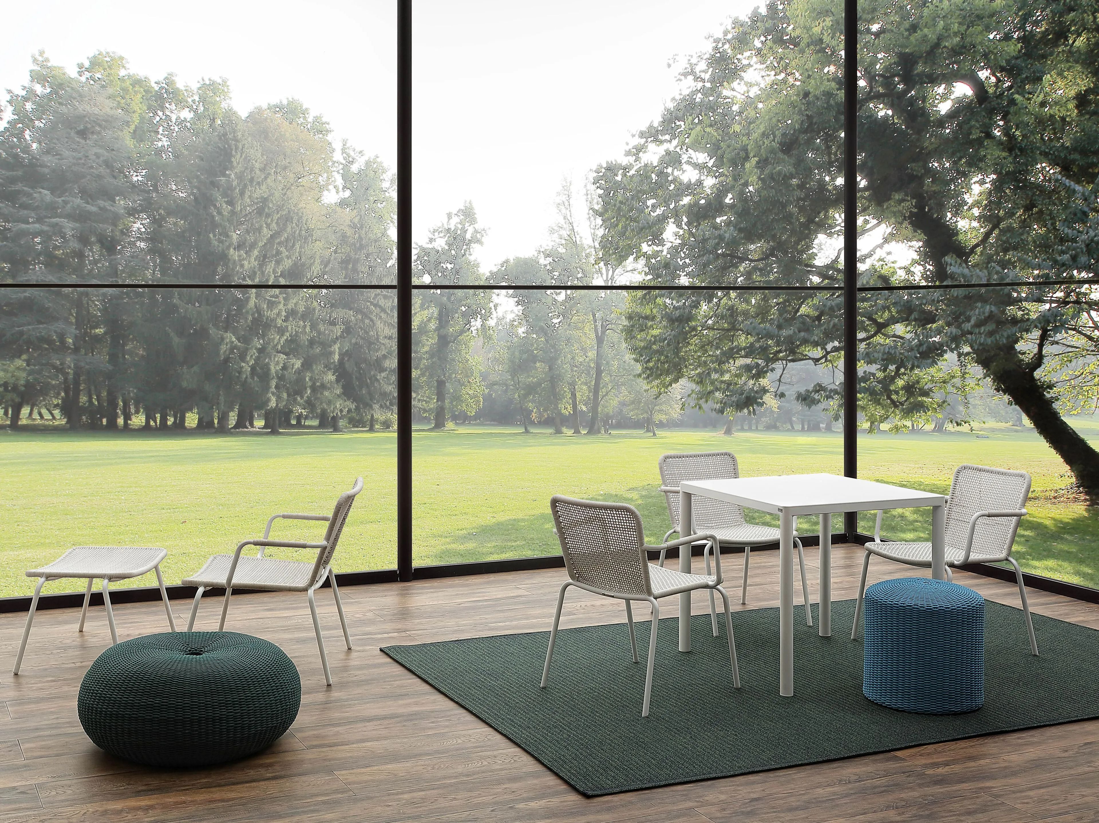 Плетеный алюминиевый садовый стул для ног Nodo Italia Via ARCH-00148463 - Вид №4