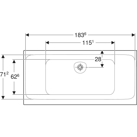 554.125.01.1 Прямоугольная ванна Geberit Tawa, тонкое исполнение, Duo, с ножками Geberit  - Вид №13