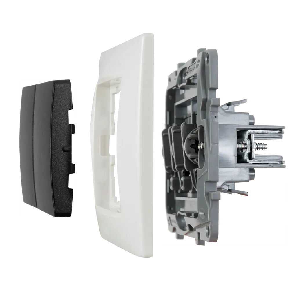 Legrand Etika: двухклавишный переключатель скрытого монтажа в антрацитовом исполнении 17357022 STLM-0008035 - Вид №5