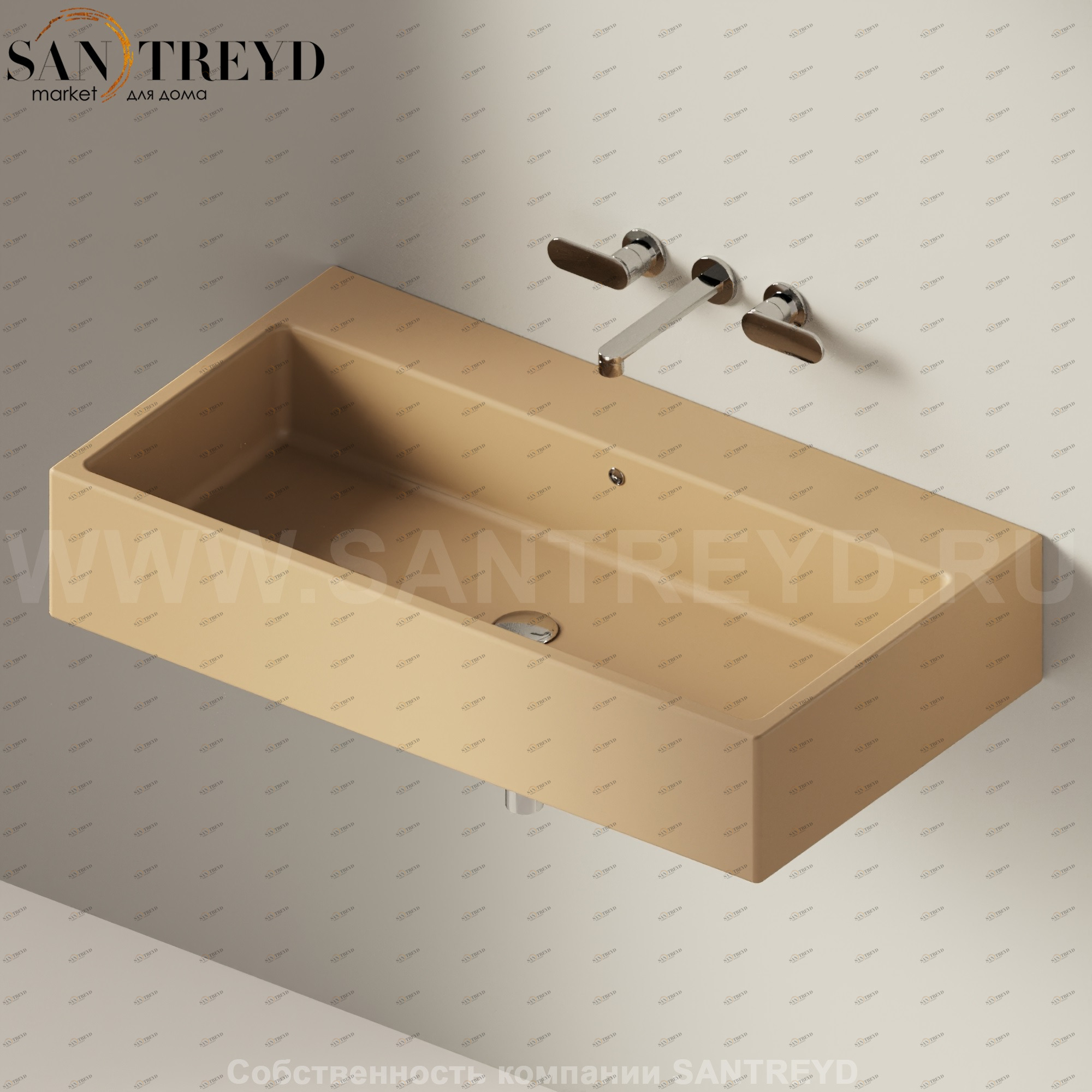 50519004 Подвесная раковина настенная прямоугольная Ceramica Flaminia Acquagrande