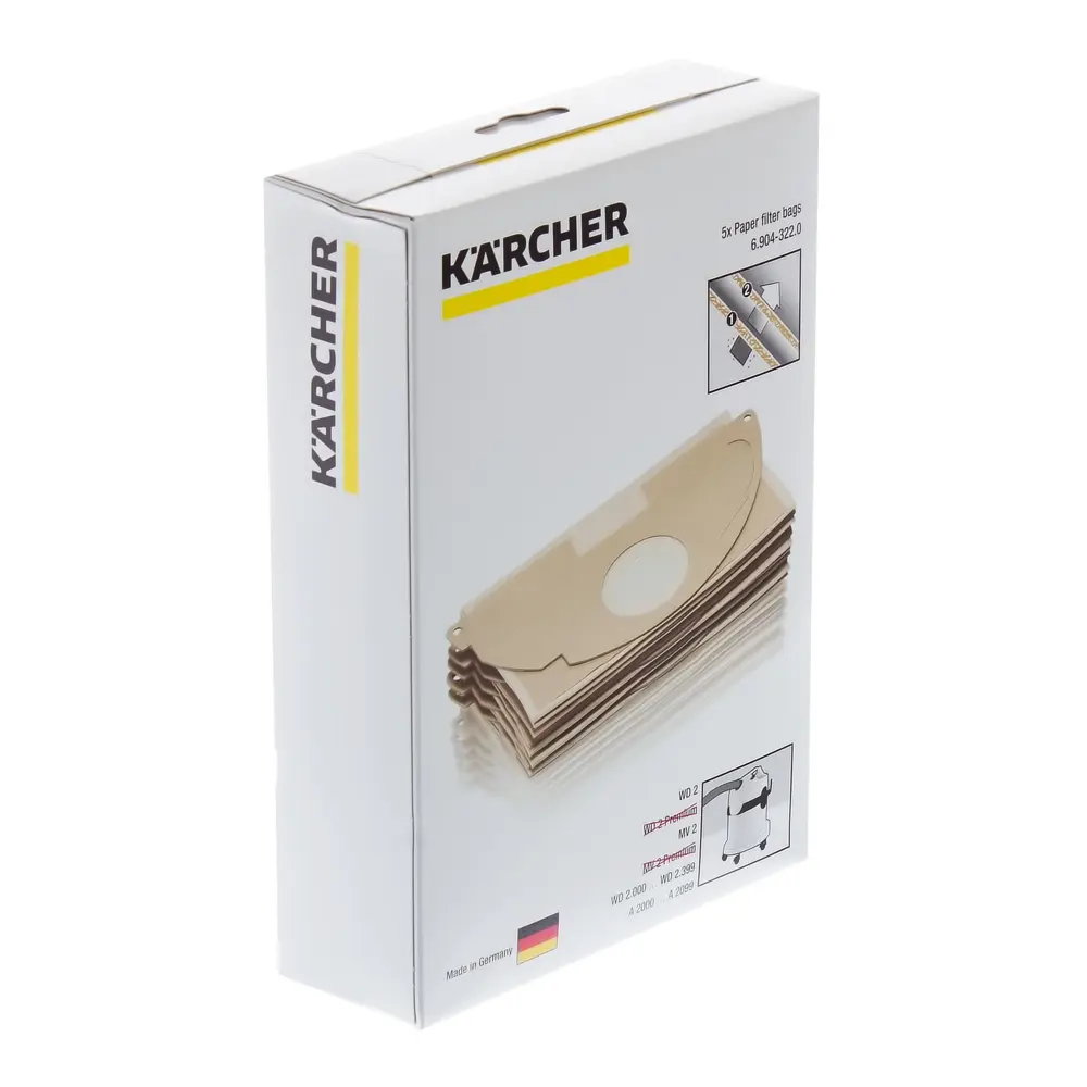 Мешки бумажные для пылесоса Karcher А2004 19 л, 5 шт STLM-2067924 - Вид №2