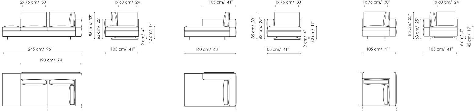 Bonaldo Модульный диван со съемным чехлом из ткани sun-id-1436813 - Вид №15