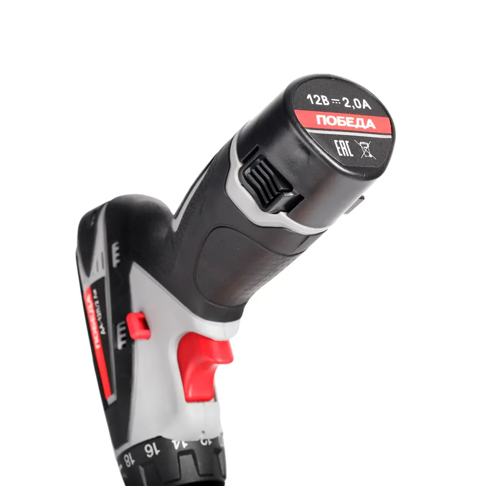 Дрель-шуруповерт аккумуляторная Победа ДА-12П/2 Ли, 12 В Li-ion 2х2 Ач STLM-2021408 - Вид №5