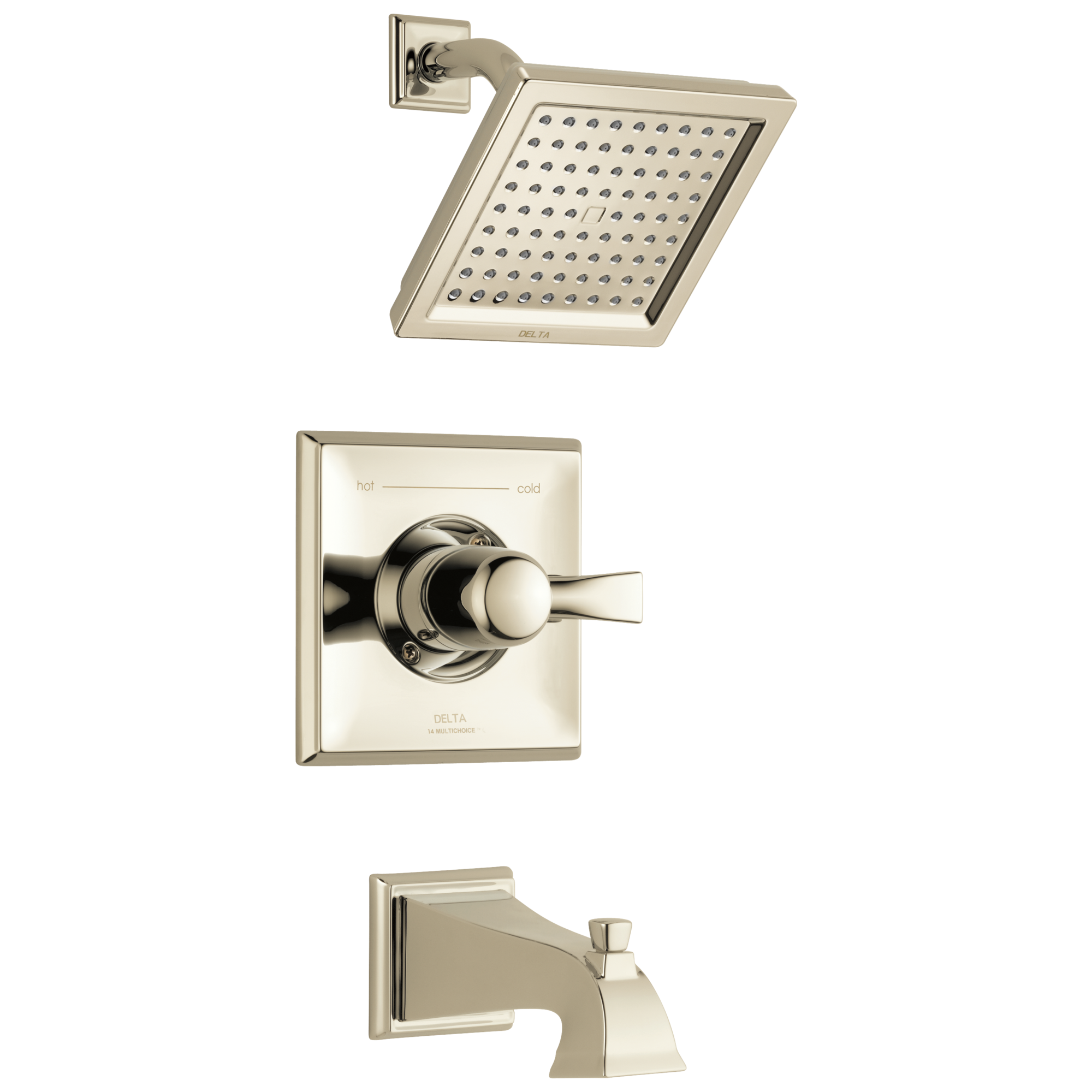 T14451-PN-WE Для ванны и душа Monitor® серии 14 Delta Faucet Dryden Полированный никель 