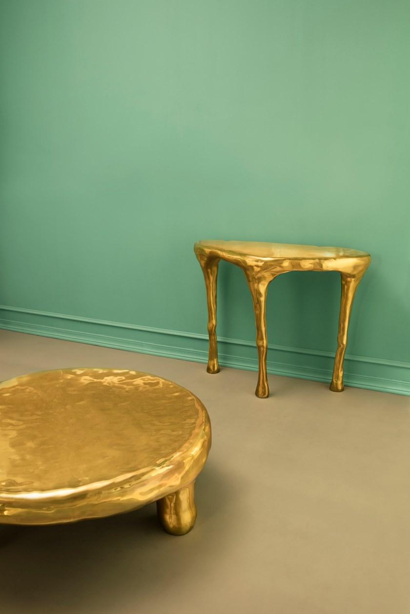 Scarlet Splendour Консоль-полумесяц из латуни Fools' gold sun-id-1395841 - Вид №2