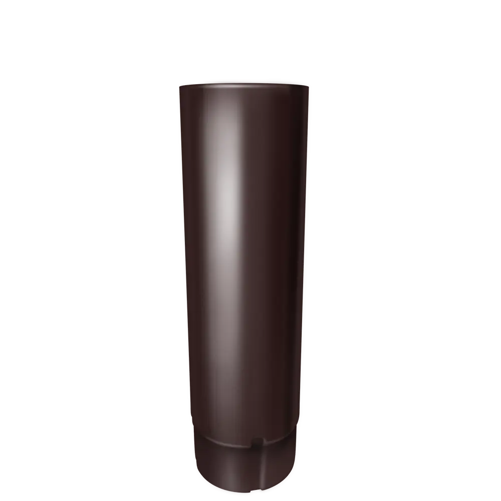 Труба водосточная круглая РЕ 2000x90 мм цвет коричневый Grand Line STLM-2035170