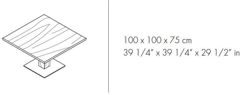 Bralco Квадратный стол для переговоров из ореха Arche sun-id-1377722 - Вид №1