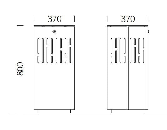 Нержавеющая сталь открытый мусорный бак BENKERT BANKE мусорное ведро ARCH-00054214 - Вид №2