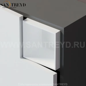 FLAT V Мыльница/полка из искусственного камня белая CEM1818Z