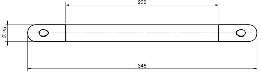 71155 Поручень подвесной цвет хром LANGBERGER Accessories - Вид №3