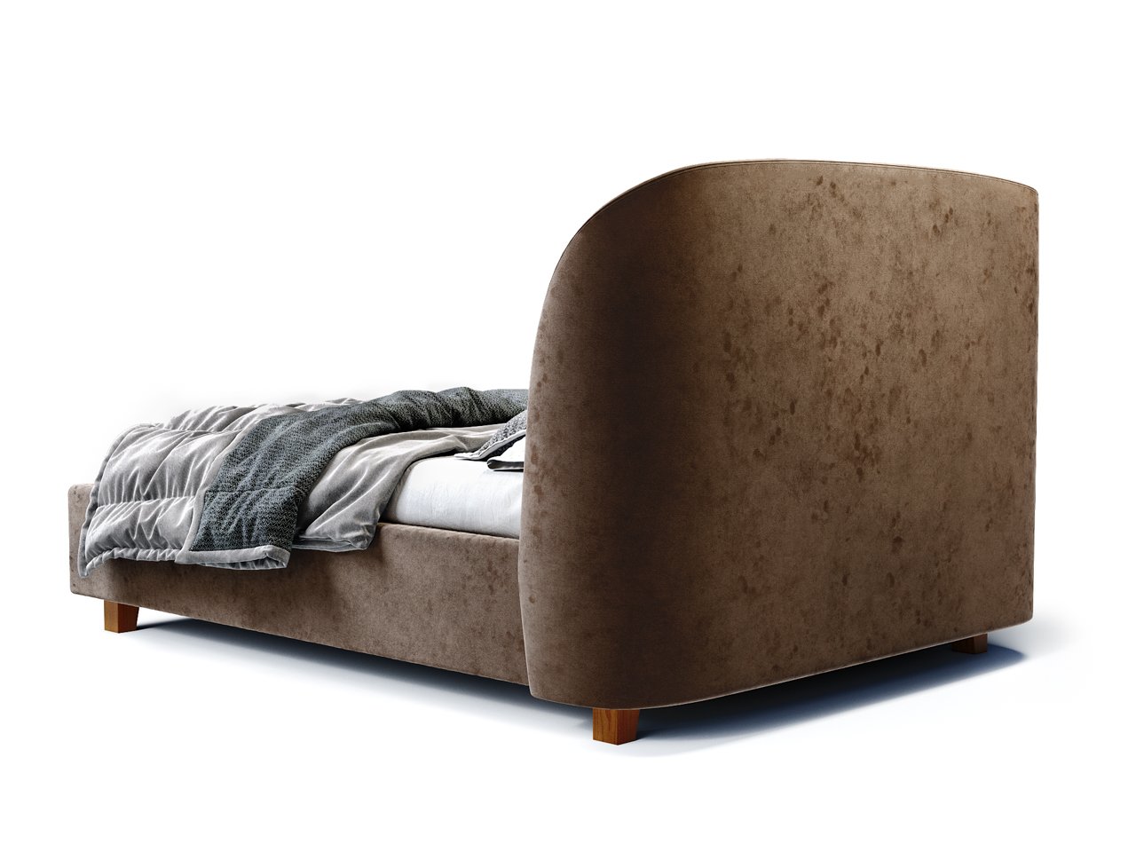 Кровать двуспальная 160х200 коричневая Tulip THE IDEA ДИЗАЙНЕРСКИЕ 210650 Коричневый  - Вид №3