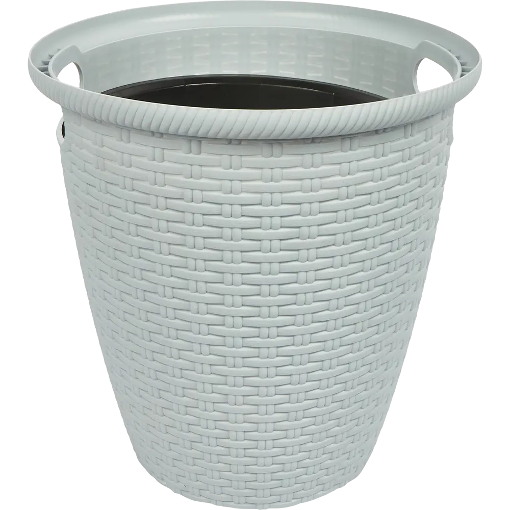 Кашпо Ingreen Rattan ø26.5 h27.5 см v6 л пластик утренний туман STLM-2011814