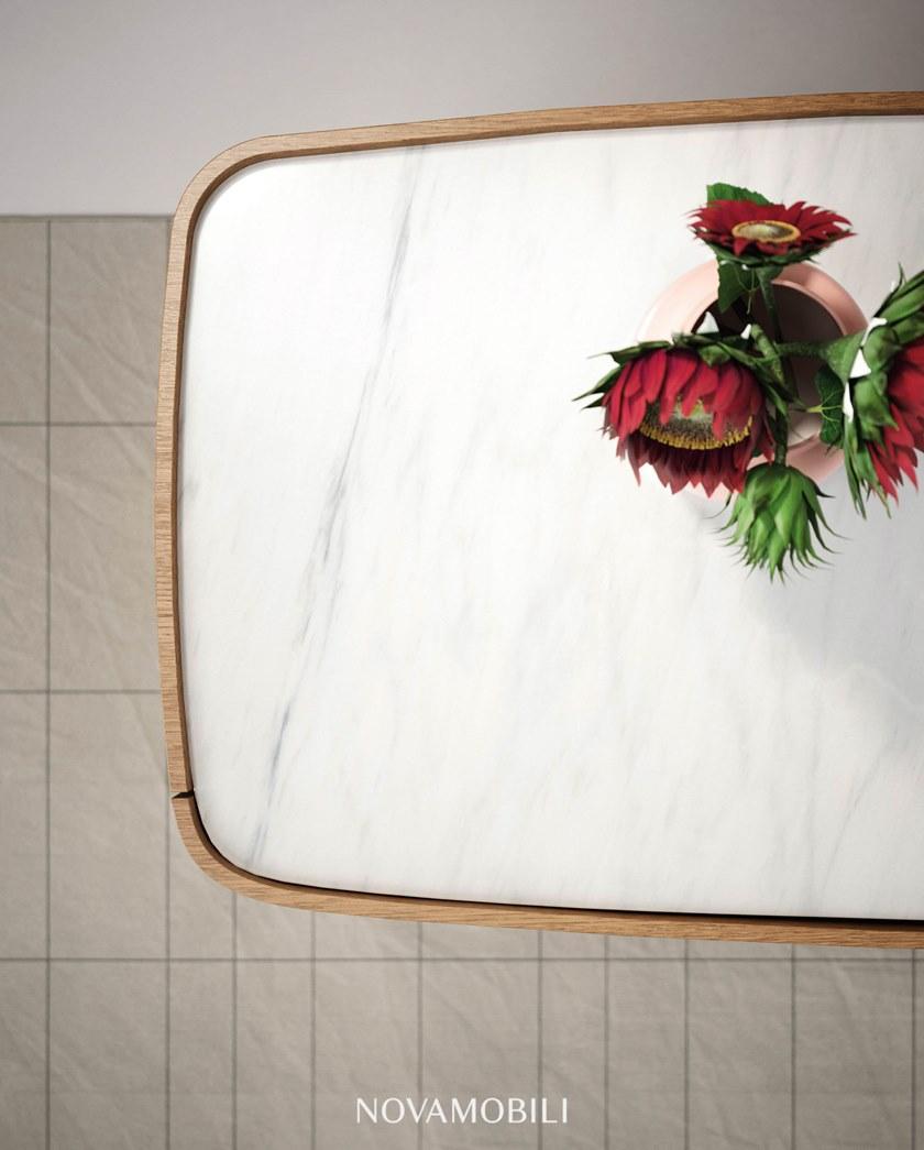 Novamobili Прямоугольная прикроватная тумбочка из дуба с ящиками Norman sun-id-1514340 - Вид №3