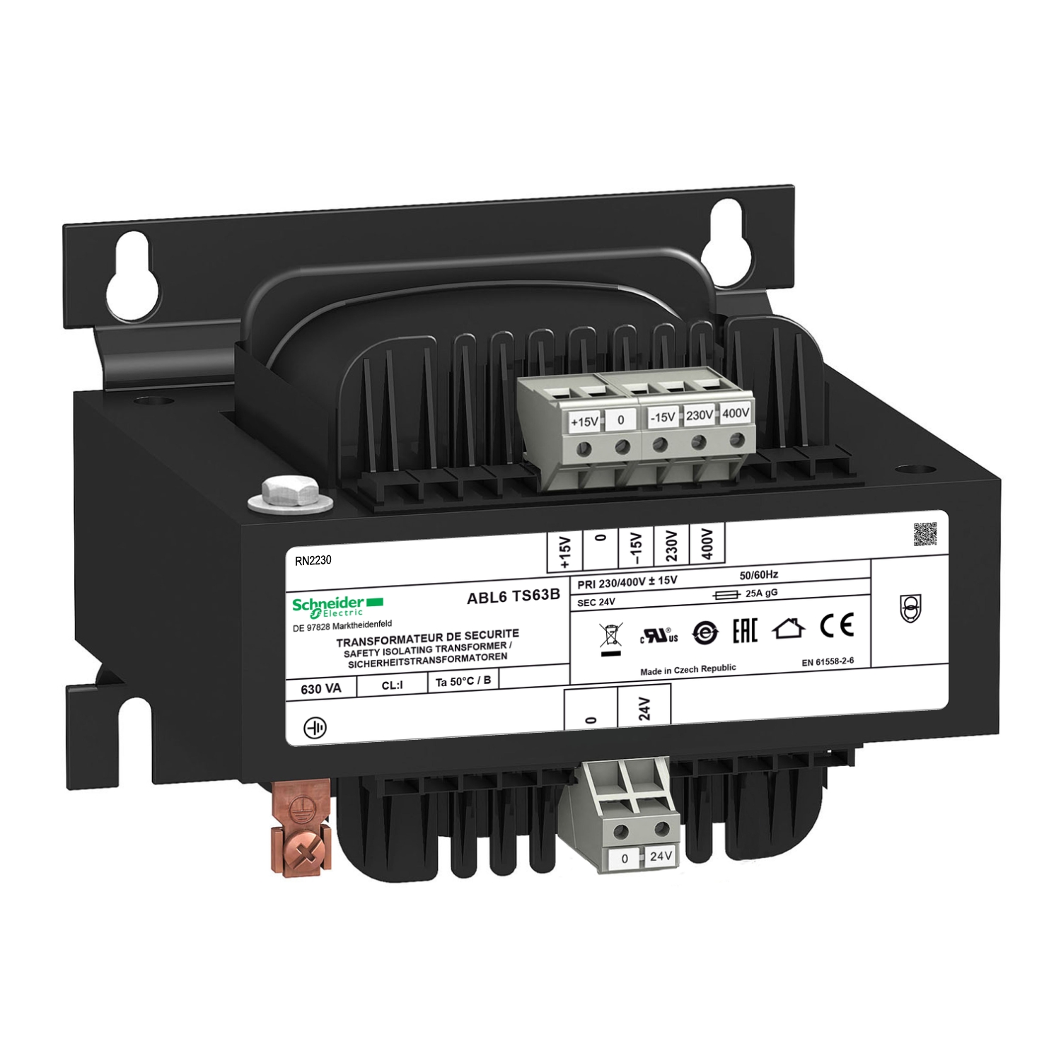 ABL6TS63B ТРАНСФОРМАТОР 230-400В 1X24В 630ВA Schneider Electric Блоки питания и тарансформаторы 