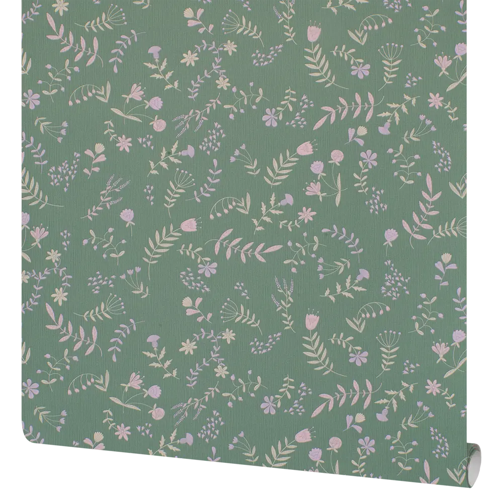 Обои флизелиновые Ateliero Лана 1.06 м зеленые At38109-05 STLM-2194925 - Вид №1
