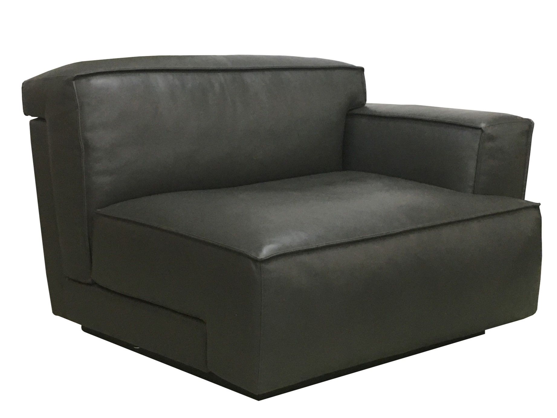 Кожаное угловое кресло с подлокотниками Duvivier Canapés Auguste ARCH-00050203