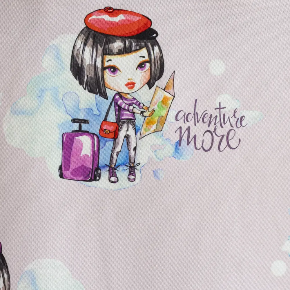 Ткань 1 м/п Девочка велюр 300 см цвет розовый GARDEN STLM-2105034 - Вид №2