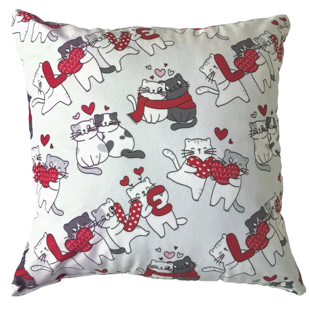 Подушка Котики 40x40 см цвет светло-серый SEASONS STLM-2140108