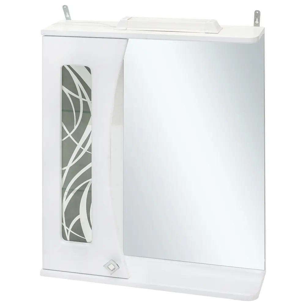 Шкаф зеркальный «Мальта» 55 см цвет белый VIGO STLM-2123311 - Вид №1