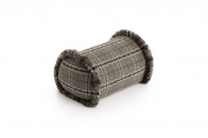 070718 Подушка-ролл GL Tartan green большая GAN Garden Layers