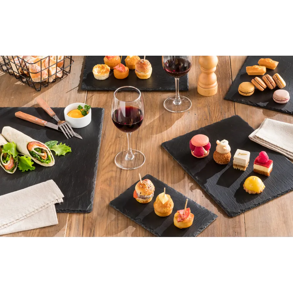 Сервировочная тарелка из сланца  22х14см Santreyd STLM-2115501 - Вид №4