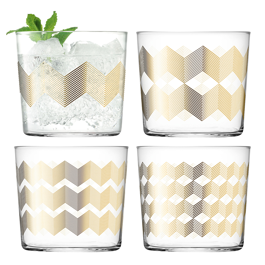G060-09-146 Набор стаканов signature, chevron, 310 мл, 4 шт. LSA International 
