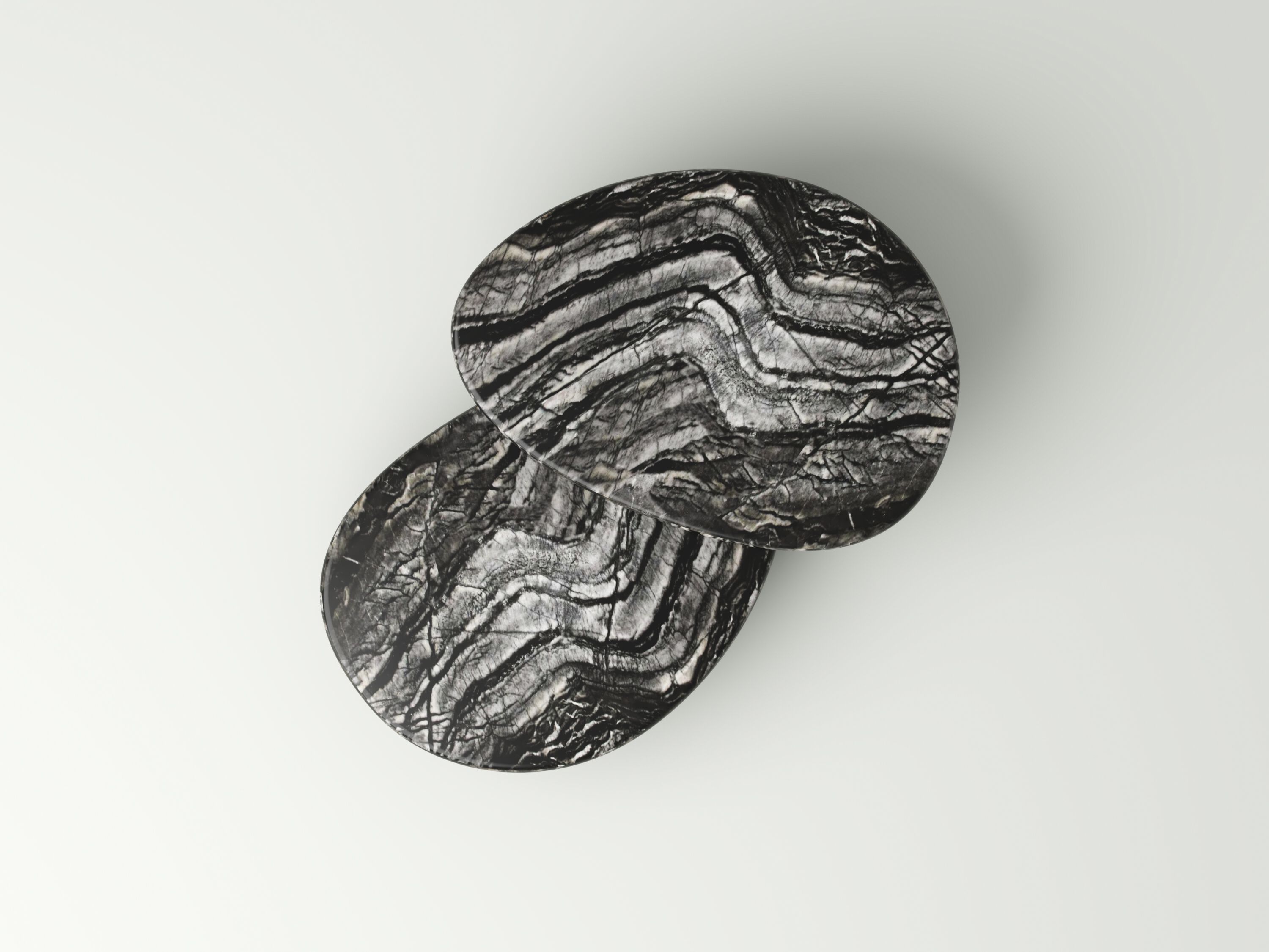 Овальный дубовый журнальный столик с мраморной столешницей NITZAN HOME FRED & WILMA ARCH-00067327 - Вид №2