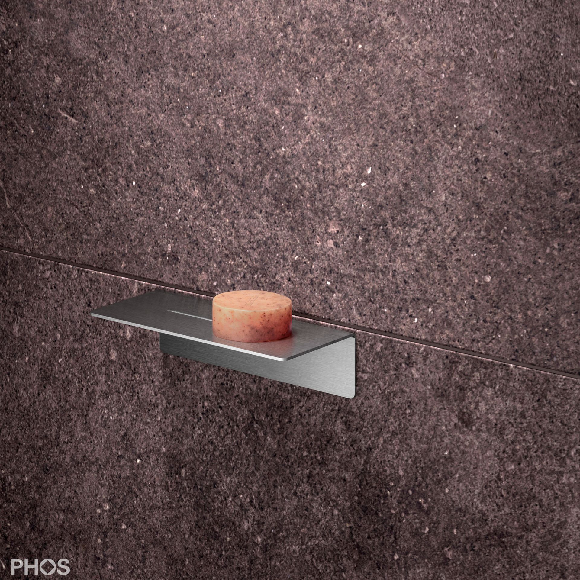 DA170K Клееная душевая полка, длина 17 x глубина 8 см, шлифованная вручную PHOS  - Вид №1