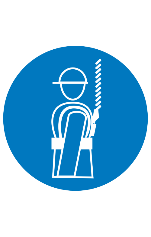 68515 Знак "Работать в предохранительном поясе" ( M 09 )  Предписывающие знаки размер 100 х 100 мм Спецодежда 