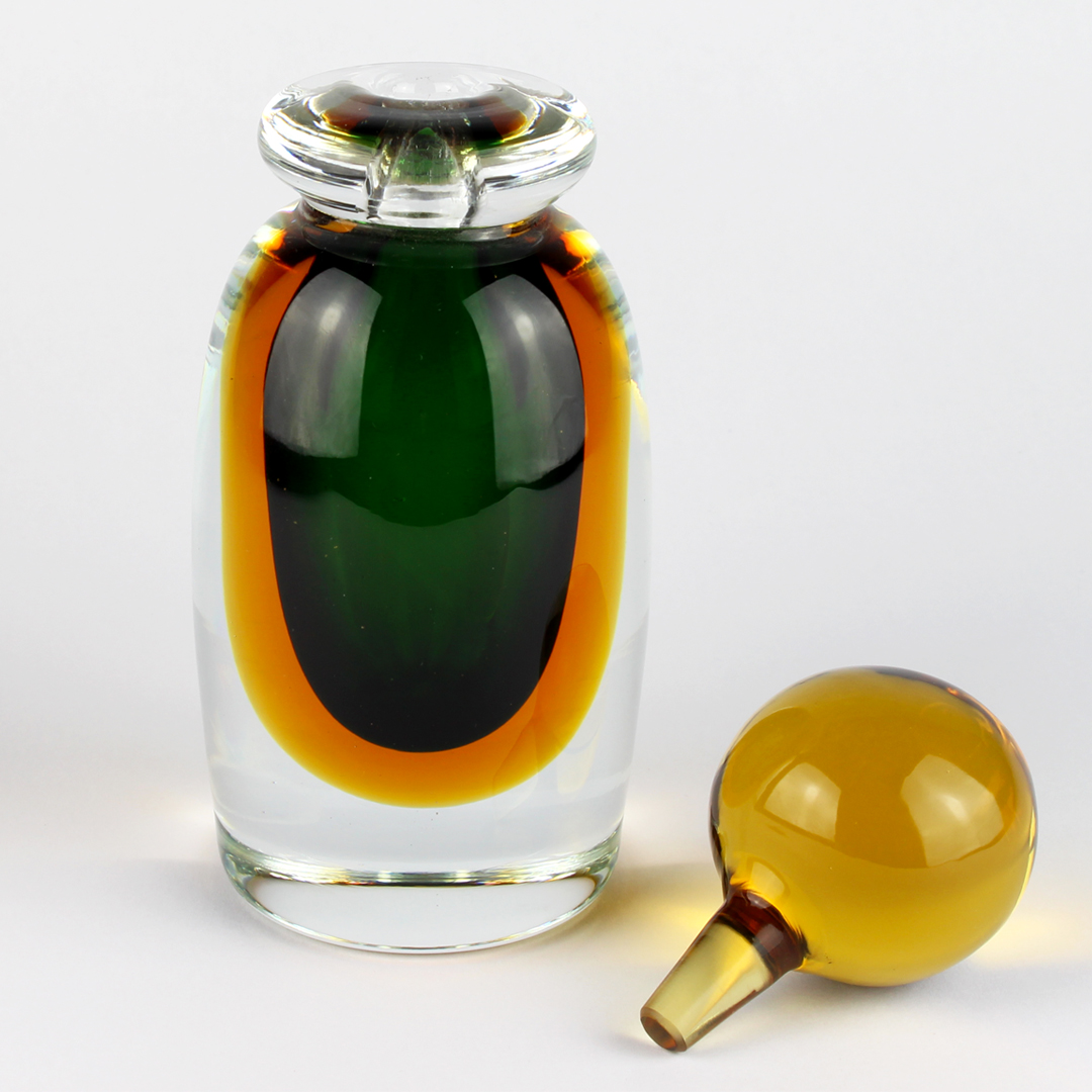 3095 ORIGINALMURANOGLASS Флакон Сакка Сэссола - соммерсо - Original Murano Glass OMG 7 см  - Вид №1