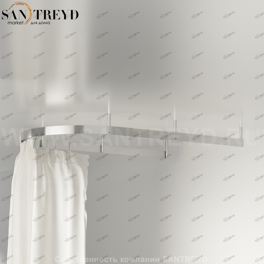 Душевое ограждение COOPER из 6-и сигментов металлическое Agape ADOC0362A