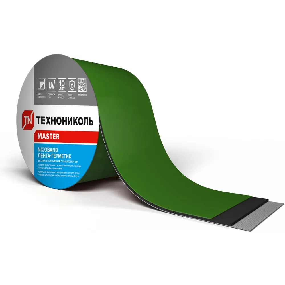 Лента-герметик Никобенд 10x0.1 м цвет зелёный NICOBAND STLM-2098927 - Вид №1