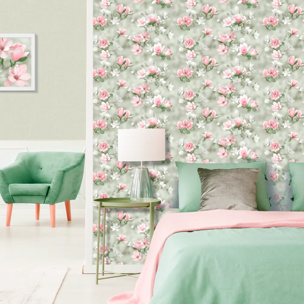 Обои флизелиновые Аурелия зелёные 1.06 м 4947 ГТФ1Э Santreyd STLM-2061964 - Вид №3