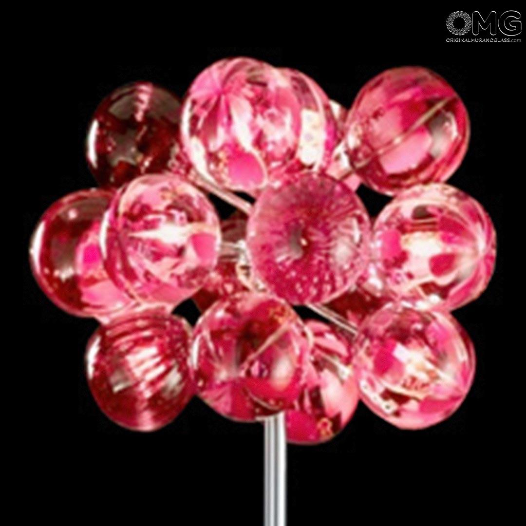 2594 ORIGINALMURANOGLASS Настольная лампа Atmosphera - в красных оттенках - Original Murano Glass OMG 55 см  - Вид №1