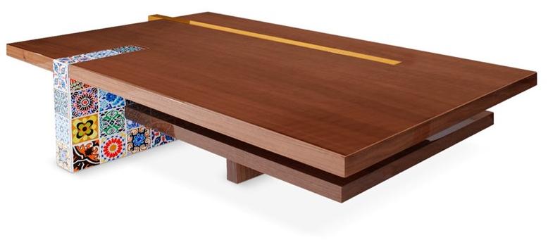 Malabar Прямоугольный деревянный журнальный столик для гостиной Camelia Mlhr02153 - Вид №1