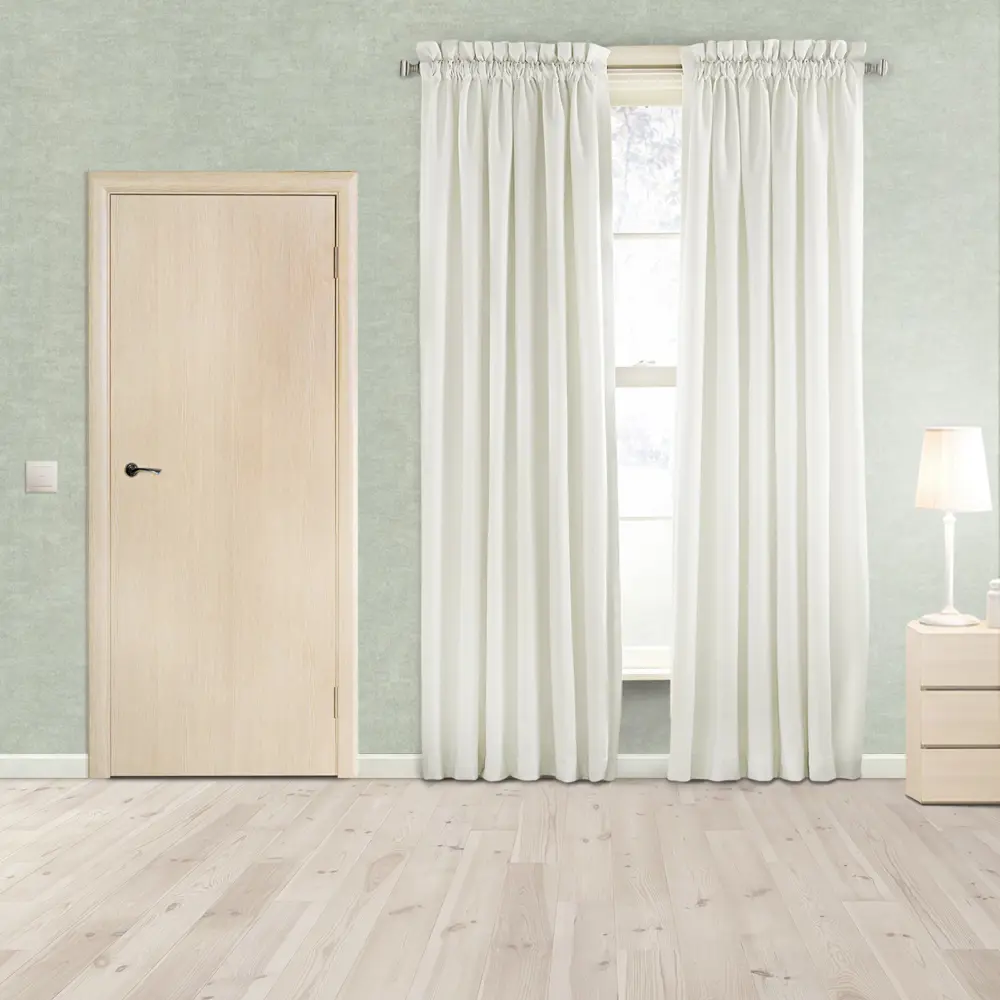 Дверь межкомнатная глухая Аура 60x200 см, ламинация, цвет ясень 3D 18041708 STLM-2196046 Santreyd  - Вид №1