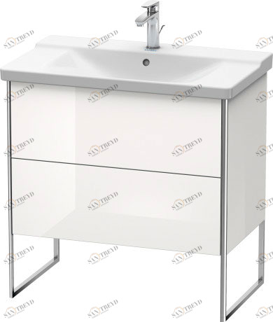 XS446102222 XSquare Тумбочка напольная Белый глянцевый декор Duravit